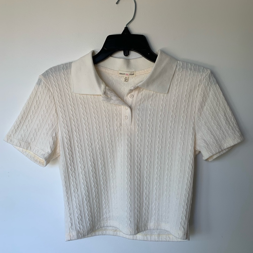 Vintage Cable Knit Cropped Shirt UNWORN